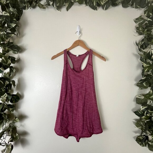 Lululemon Athletic Essential Tank Top Pleated Heathered Pink Women’s Size 6 - Picture 1 of 7